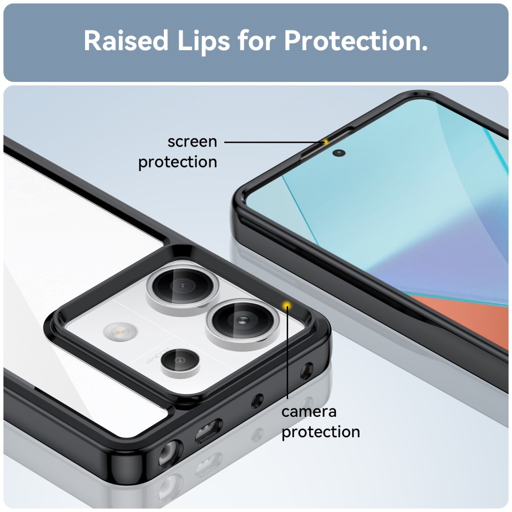 Gél tok rögzített hátlappal Xiaomi Redmi Note 13 Pro 5G/Poco X6 5G - fekete