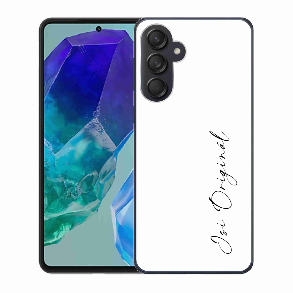 Gél borító mmCase a Samsung Galaxy M55 5G - Ön az eredeti fehér háttérrel