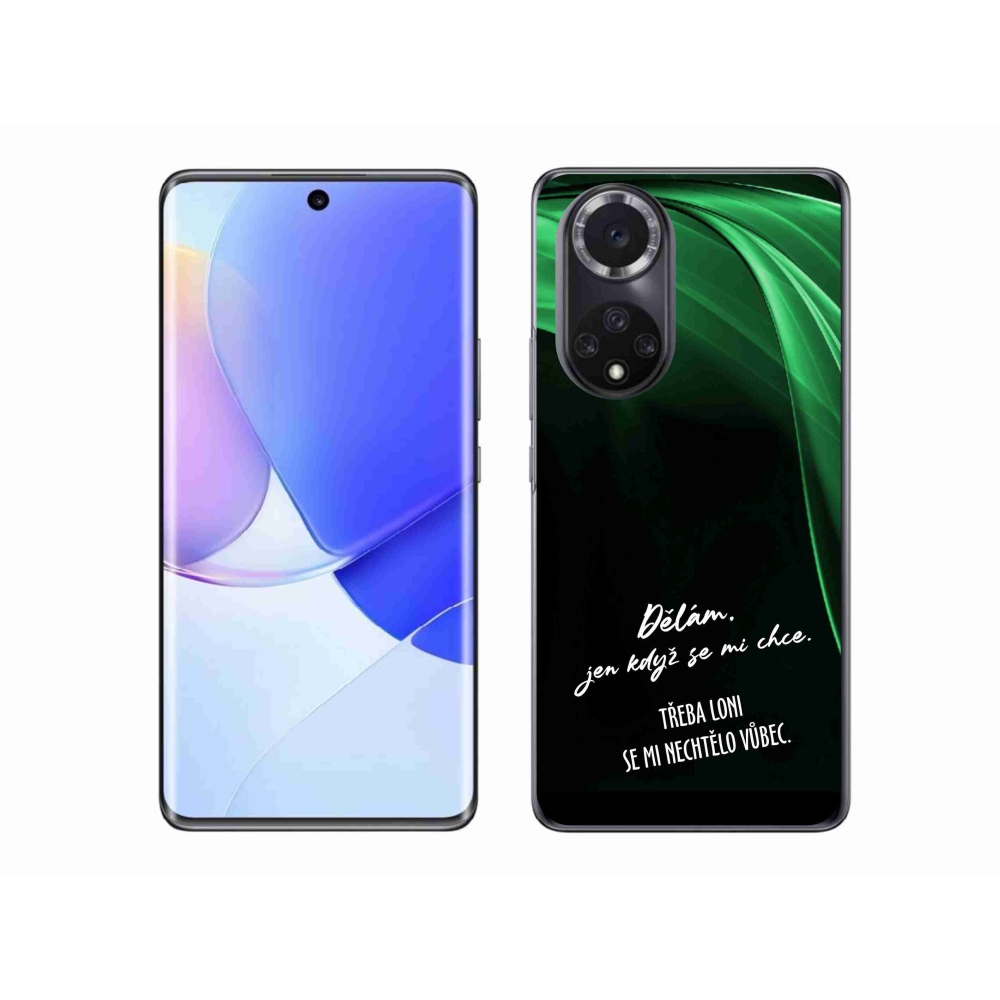 Gél borító mmCase a Huawei Nova 9 készülékhez - vicces szöveg 12 fekete háttér