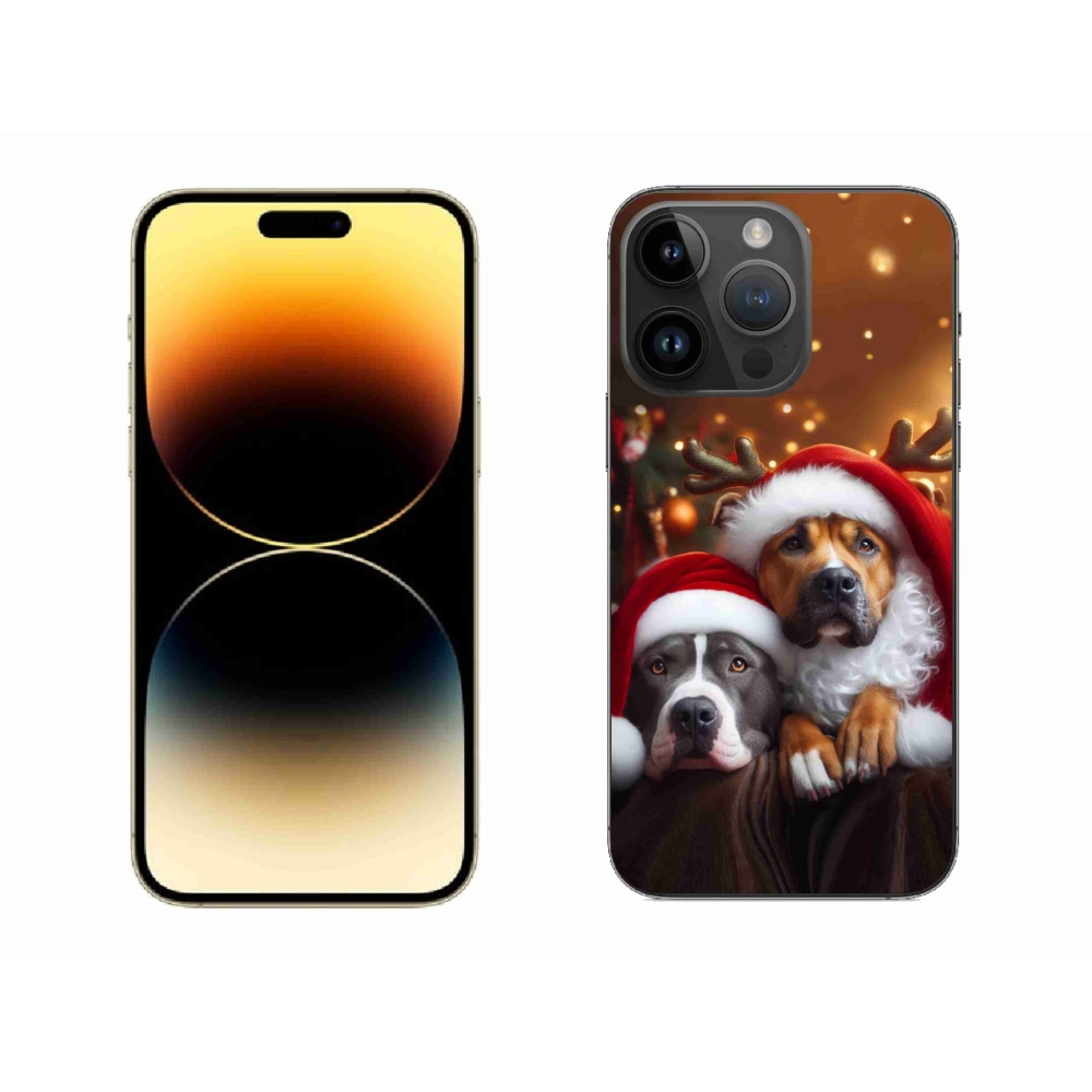 Gél borítás mmCase iPhone 14 Pro Max készülékhez - Karácsonyi kutyák
