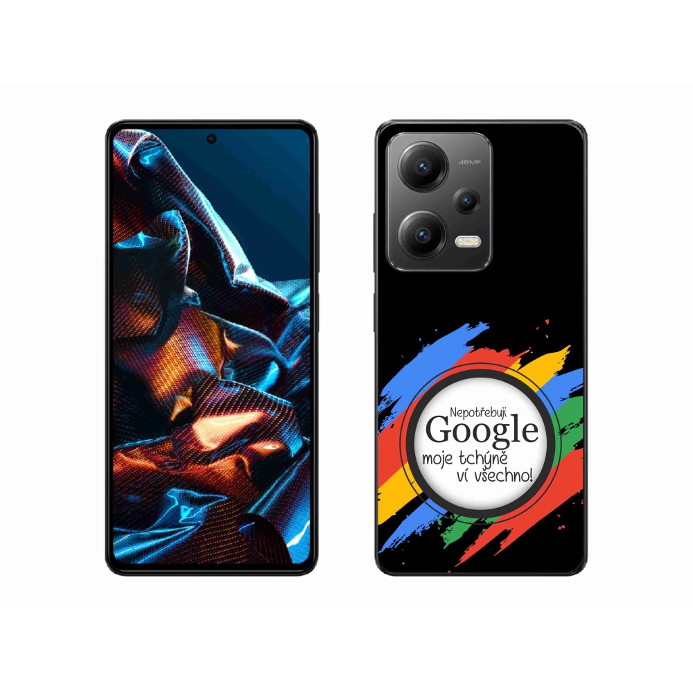 Gél borító mmCase a Xiaomi Redmi Note 12 Pro 5G - anyós tudja, hogy minden fekete háttérrel rendelkezik