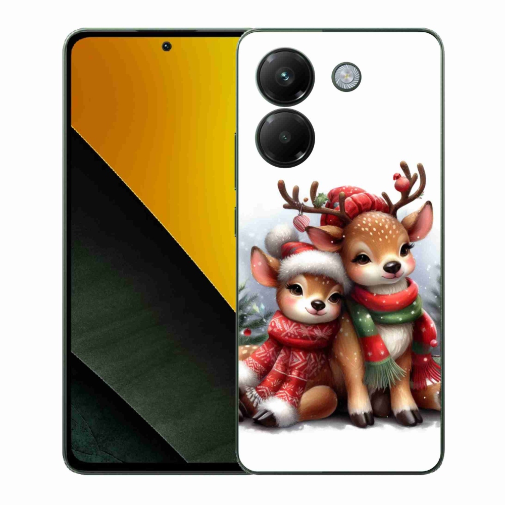 Gél borítás mmCase a Xiaomi Poco M7 Pro 5G számára - karácsonyi rénszarvas