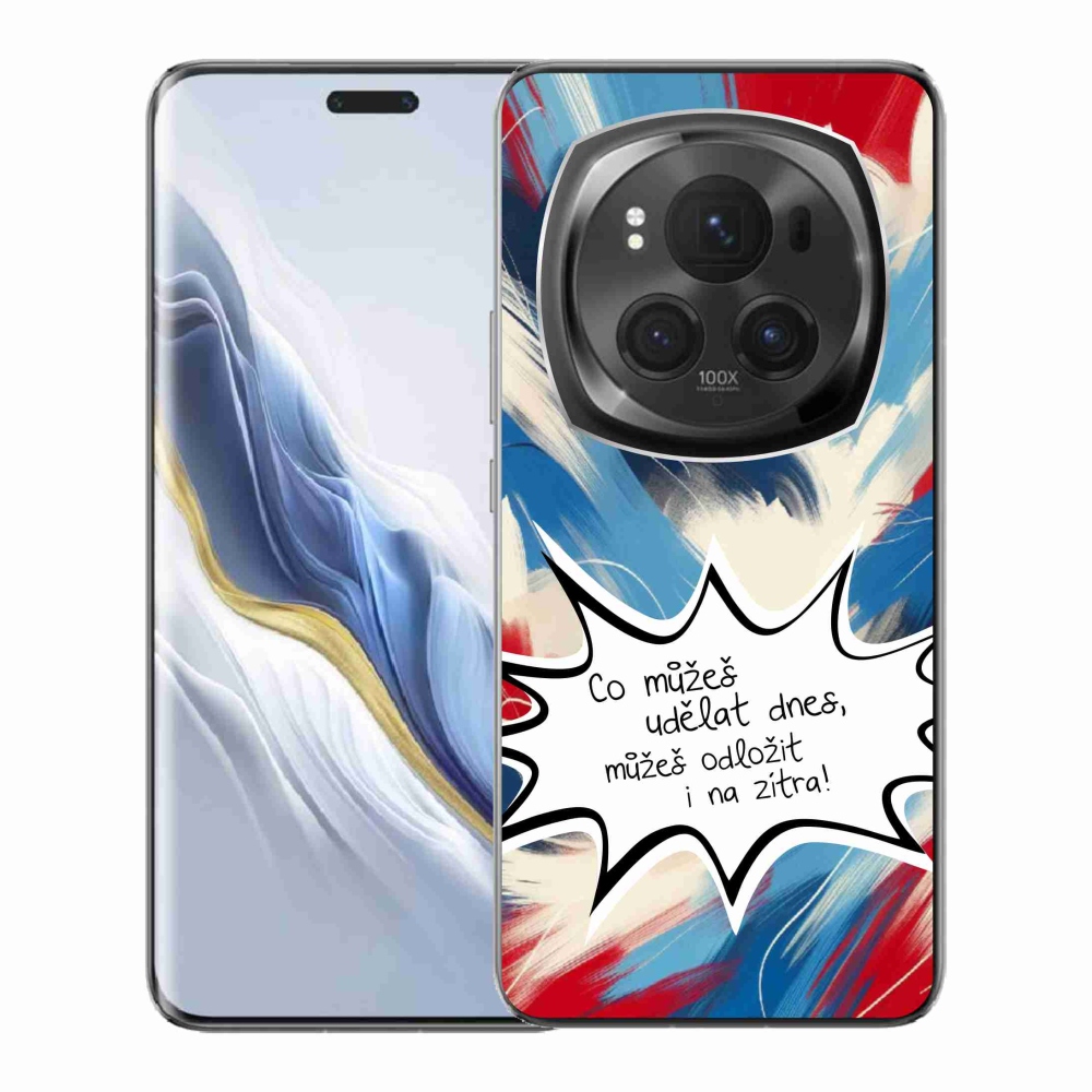 Gél borító mmCase a Honor Magic 6 Pro 5G készülékhez - vicces szöveg 9 fehér háttér