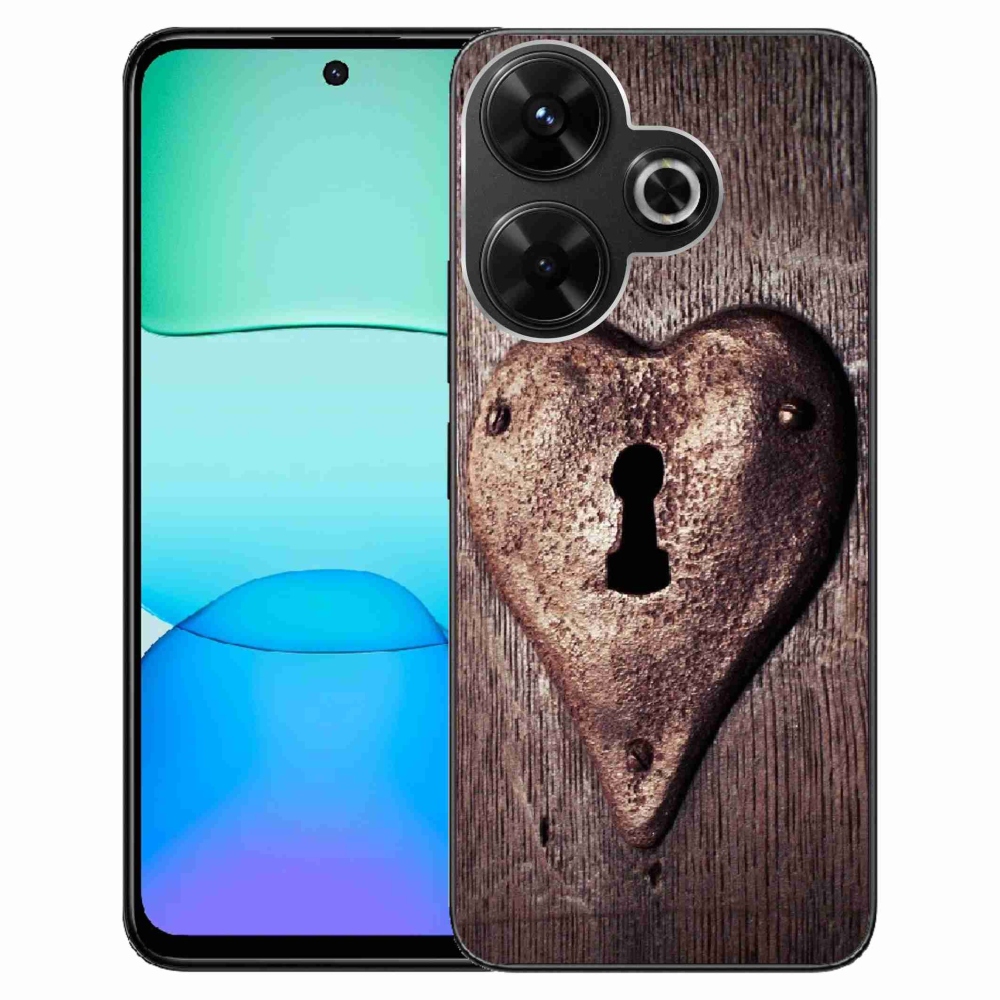 Gél borítás mmCase a Xiaomi Redmi 13 4G/Poco M6 4G számára - szív alakú zárral