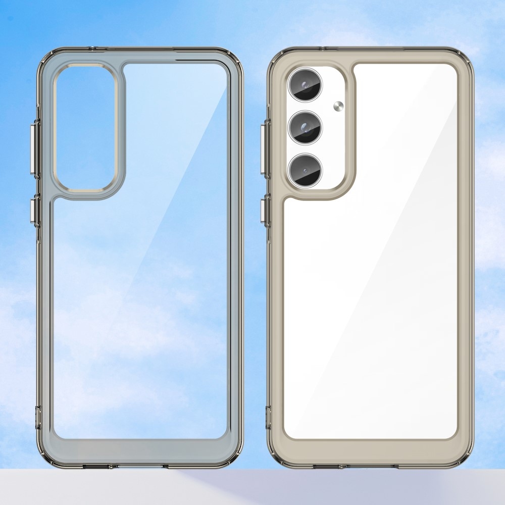 Gél tok kemény hátlappal Samsung Galaxy A55 5G készülékhez - szürke