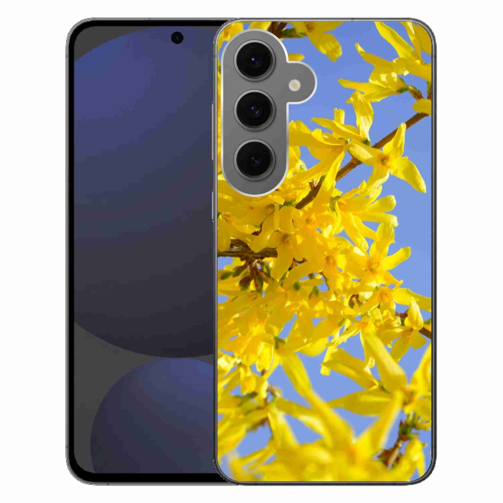 Gél védőhuzat mmCase Samsung Galaxy S24 FE készülékhez - sárga virágok
