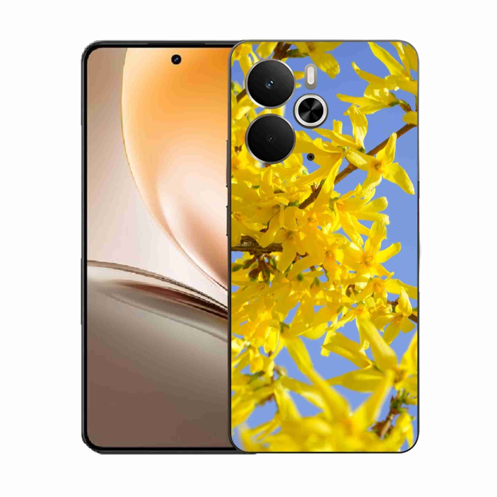 Gél borító mmCase a Realme 14 5G készülékhez - sárga virágok