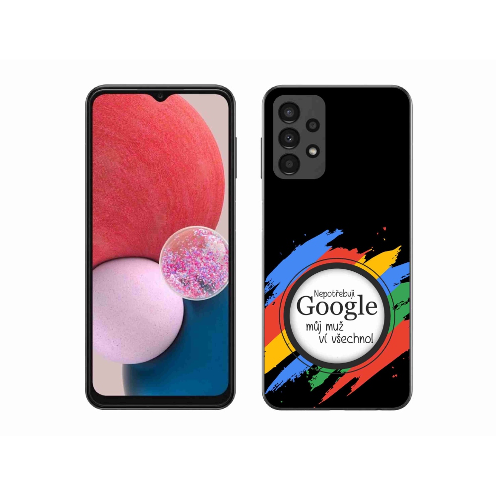 Gél borítás mmCase Samsung Galaxy A13 4G - az ember mindent tud fekete háttérrel