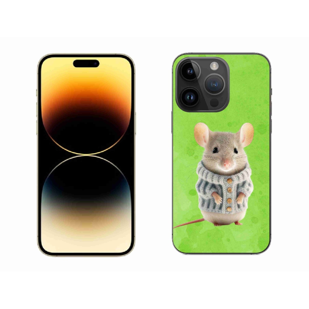 Gél borítás mmCase iPhone 14 Pro Max készülékhez - egér pulóverben