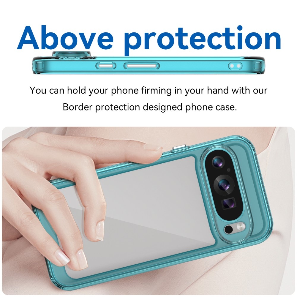 Gél tok fix hátlappal a Google Pixel 9/9 Pro készülékhez - világoskék színben