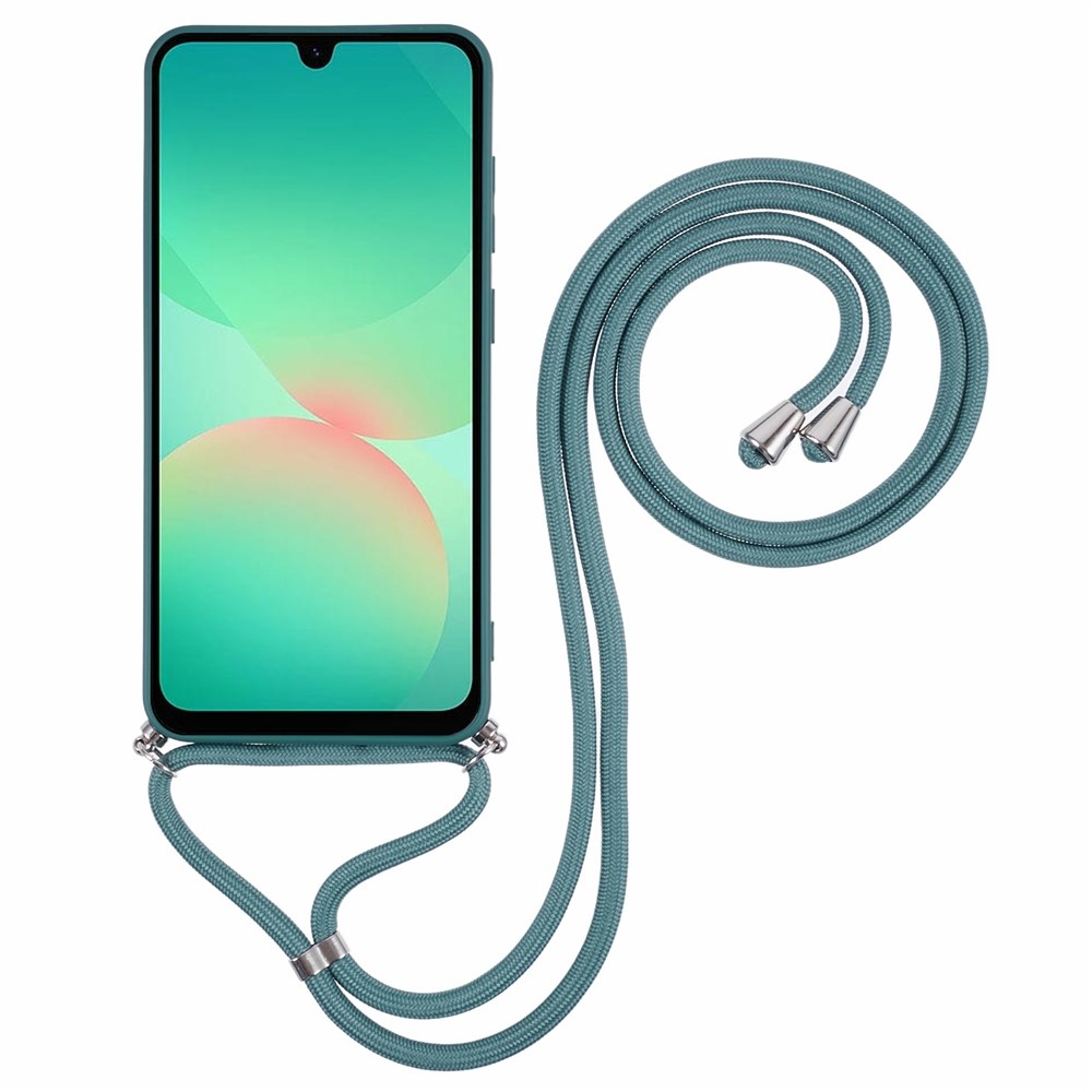 Bélelt zselés tok húzózsinórral Samsung Galaxy A17 5G - sötétzöld
