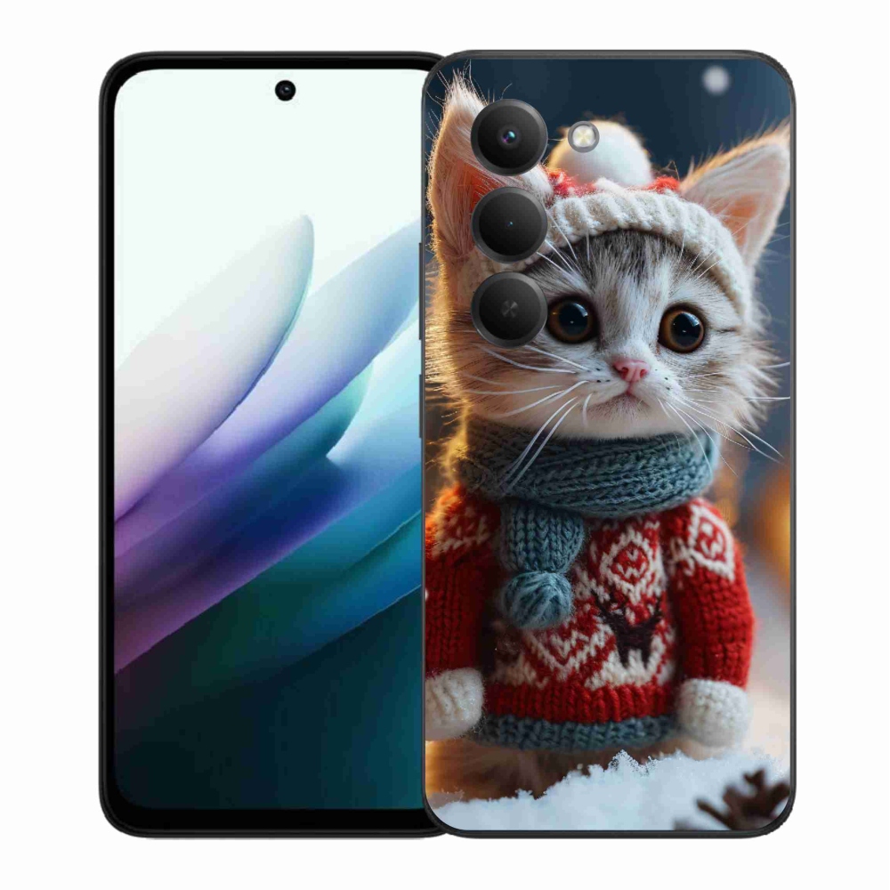 Gél borítás mmCase a Xiaomi Redmi 15 4G/5G (171mm) - cica pulóverben
