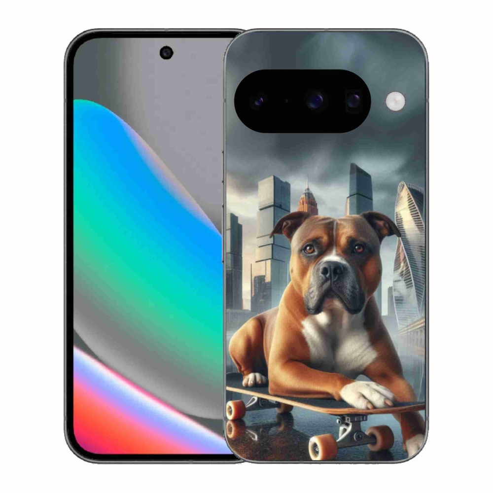 Gél borítás mmCase a Google Pixel 10 számára - kutya gördeszkán