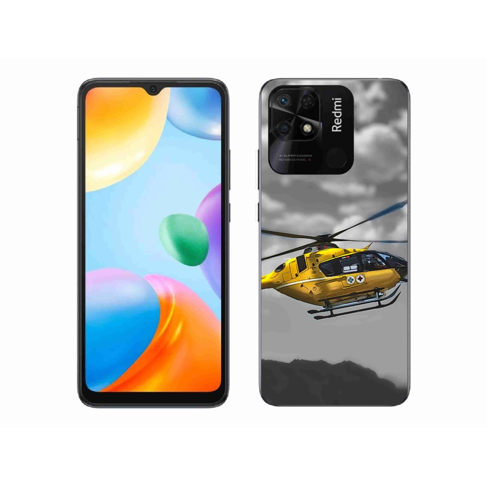 Gél borítás mmCase a Xiaomi Redmi 10C-hez - sárga helikopter