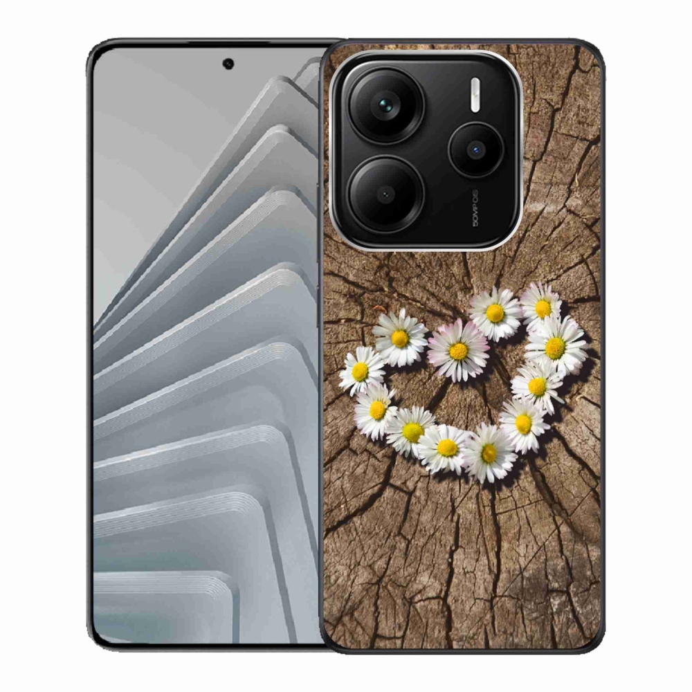 Gél borítás mmCase a Xiaomi Redmi Note 14 5G-hez - százszorszépek szíve