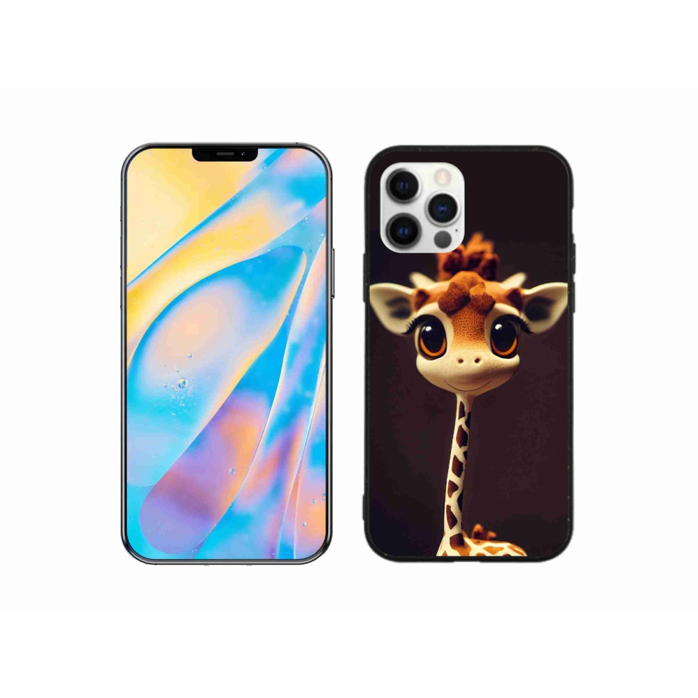 Zselés borítás mmCase iPhone 12 készülékhez - kis zsiráf