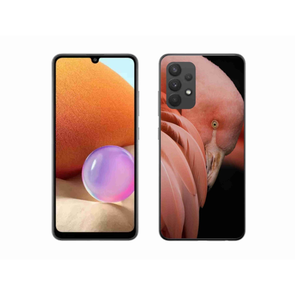 Zselés borítás mmCase Samsung Galaxy A32 4G - flamingó 3