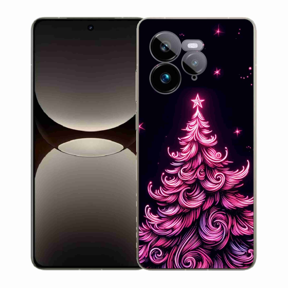Gél borítás mmCase a Realme GT 7 Pro 5G számára - neon karácsonyfa 2