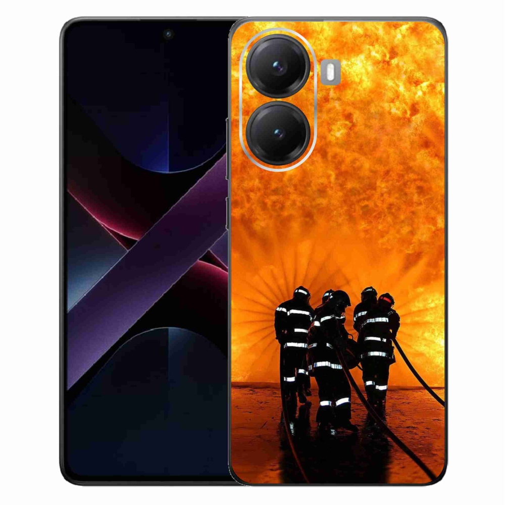 Gél borítás mmCase a Xiaomi Poco X7 Pro 5G számára - tűz