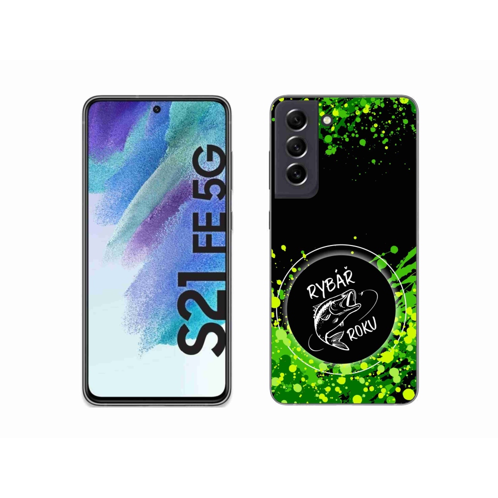 Zselés borítás mmCase Samsung Galaxy S21 FE 5G - Az év halászának fekete háttere