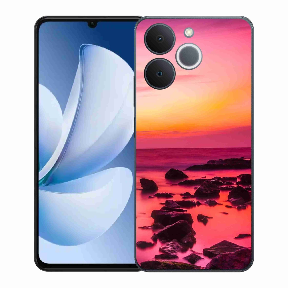 Zselés borítás mmCase a Realme Note 70T számára - tenger és ragyogás