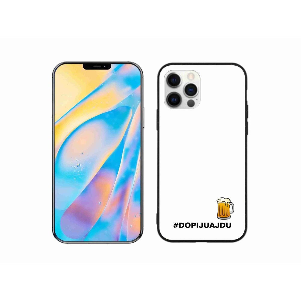 Gél borítás mmCase iPhone 12 készülékhez - sör motívum 1 fehér háttér