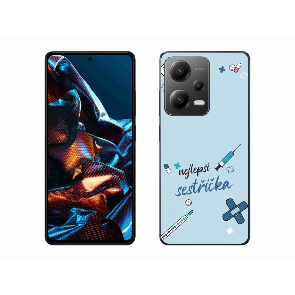 Gél borító mmCase a Xiaomi Redmi Note 12 Pro 5G - legjobb kishúg kék háttérrel
