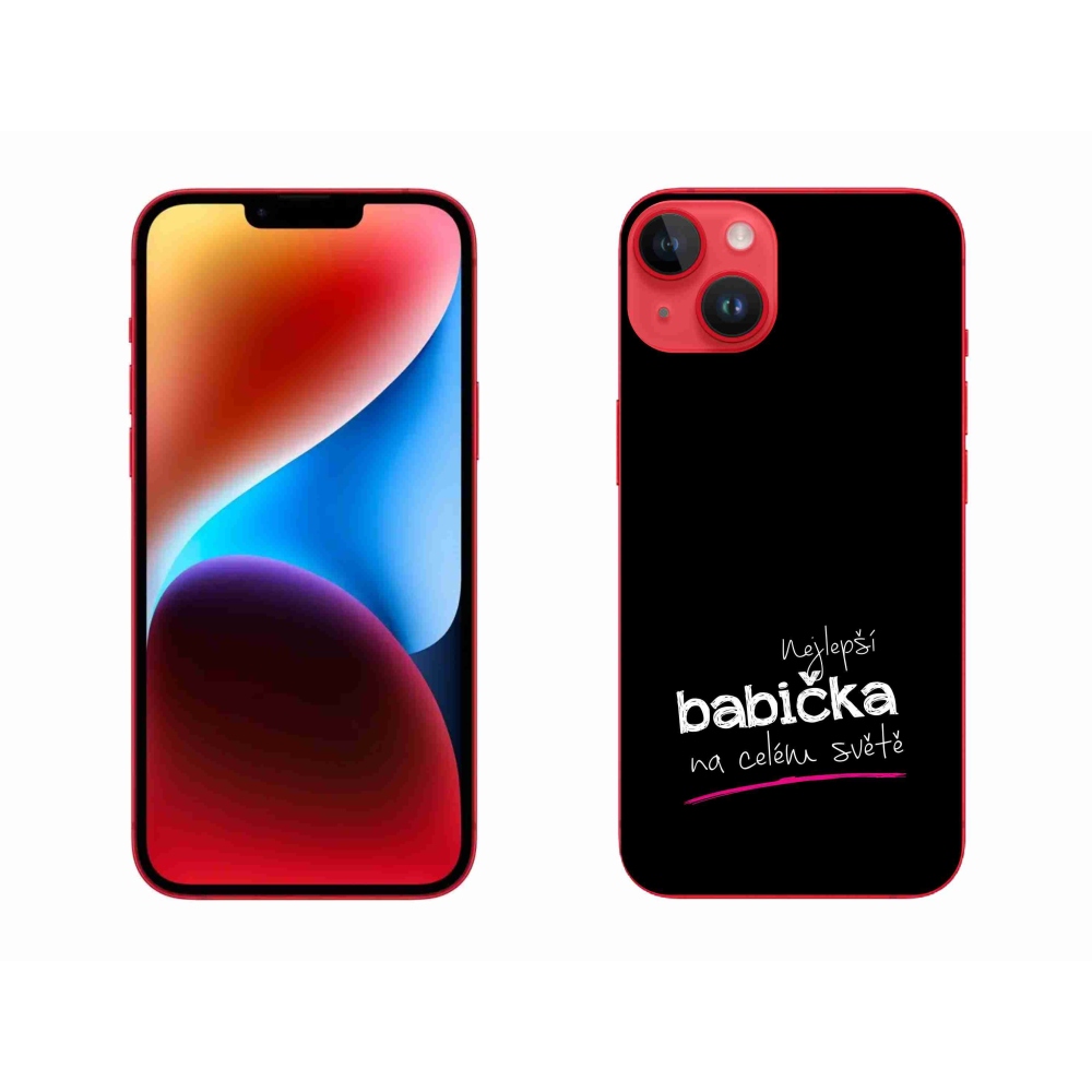 Gél borítás mmCase iPhone 14 Plus készülékhez - Legjobb nagyi 4 fekete háttér