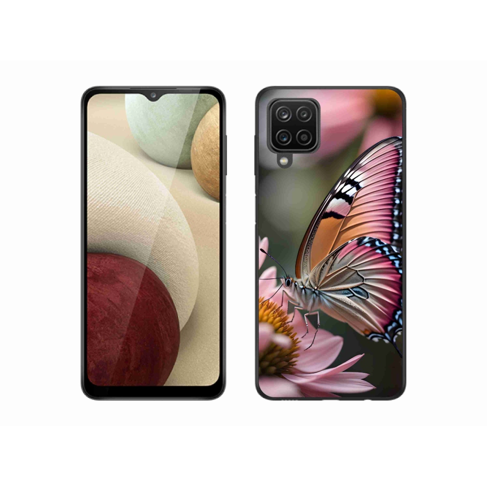 Gél borítás mmCase Samsung Galaxy A12 készülékhez - színes pillangó