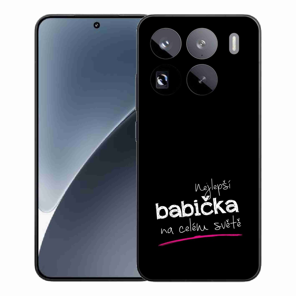 Gél borító mmCase a Xiaomi 15 Pro - legjobb nagymama 4 fekete háttérrel