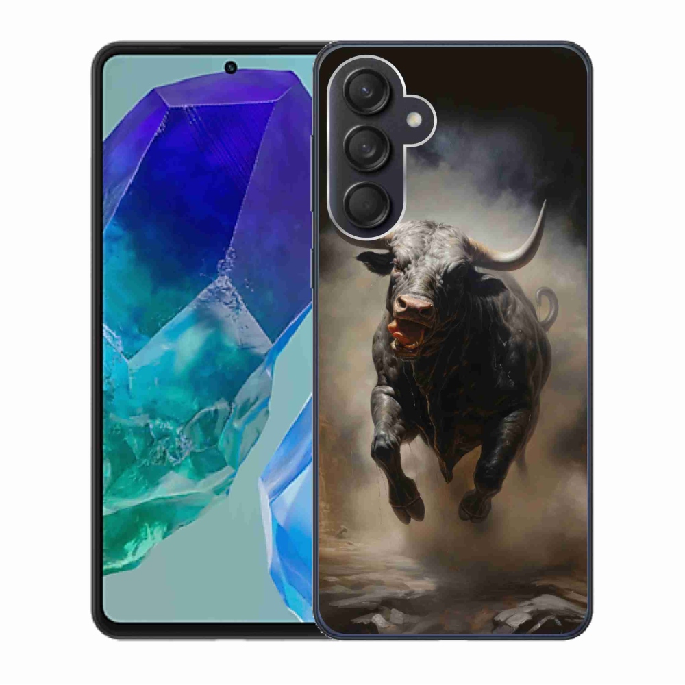 Zselés borítás mmCase Samsung Galaxy M55 5G - dühös bika számára