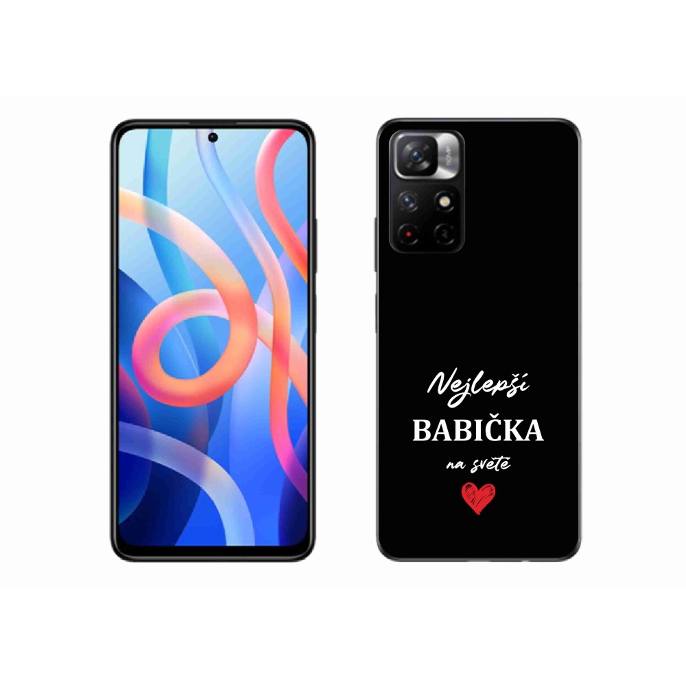 Gél borító mmCase a Xiaomi Redmi Note 11S 5G számára - a legjobb nagymama 1 fekete háttérrel