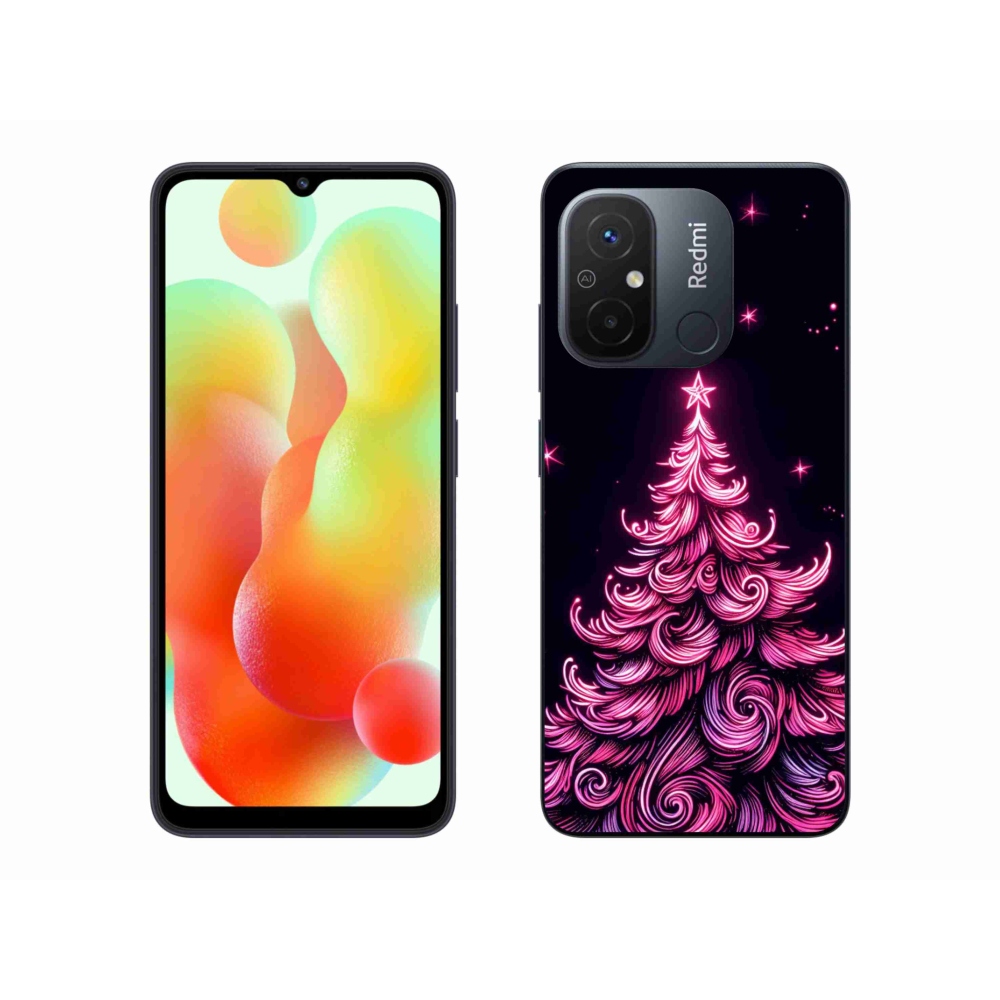 Gél borítás mmCase a Xiaomi Redmi 12C-hez - neon karácsonyfa 2
