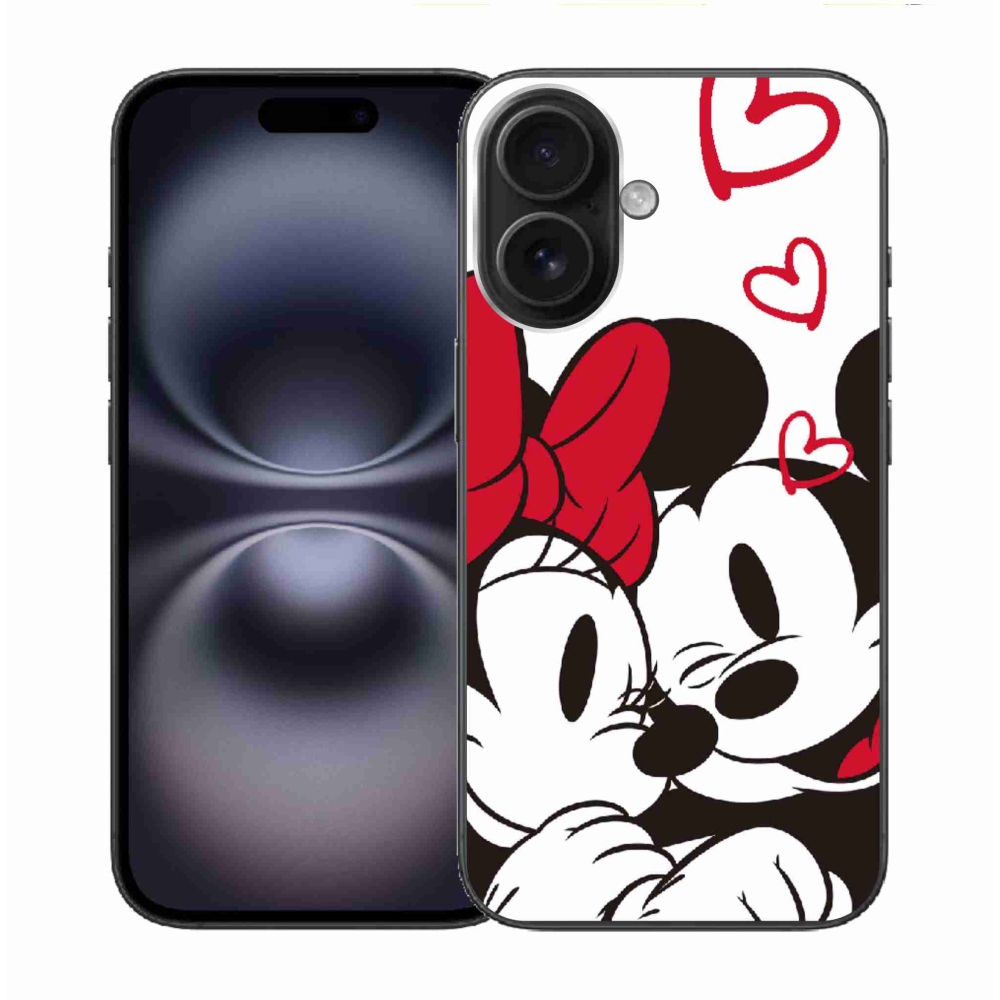 Zselés borítás mmCase iPhone 16 készülékhez - minnie és mickey