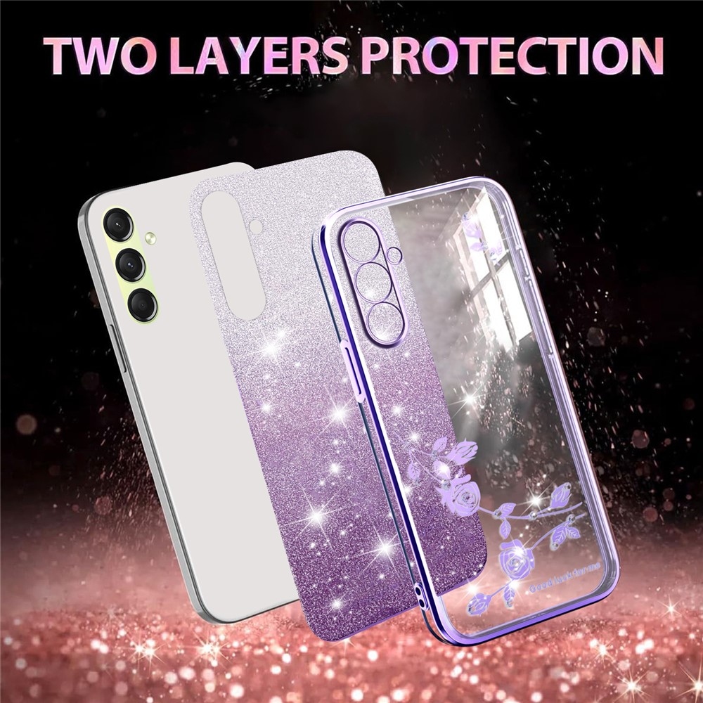 KADEM csillogó zselés tok Samsung Galaxy A17 5G - lila