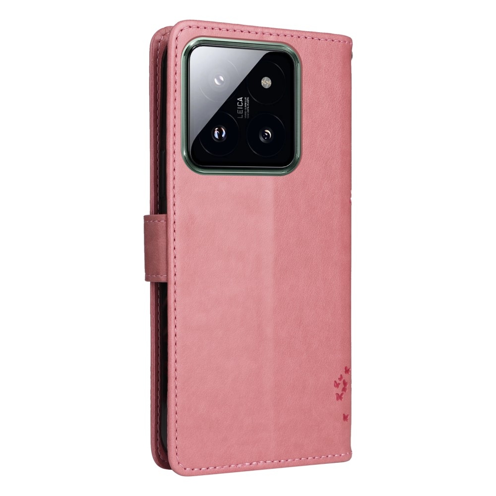 Fák könyve tok Xiaomi 14 Pro - rózsaszínű