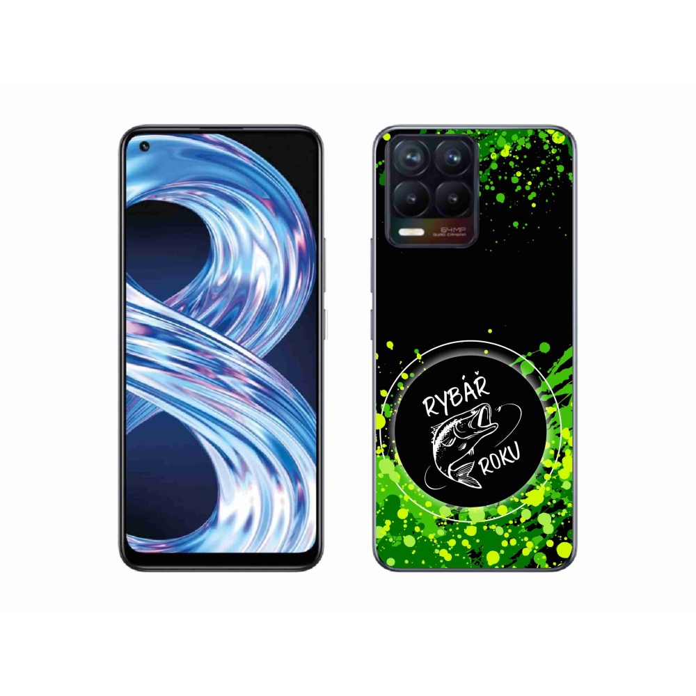 Gél borító mmCase a Realme 8 4G-n - az év halászának fekete háttere