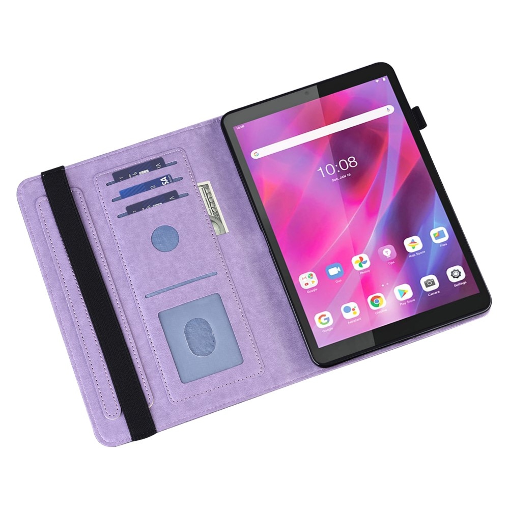 Virágos tok a Lenovo Tab M8 4. generációs (2024) Lenovo Tab M8-hoz - lila