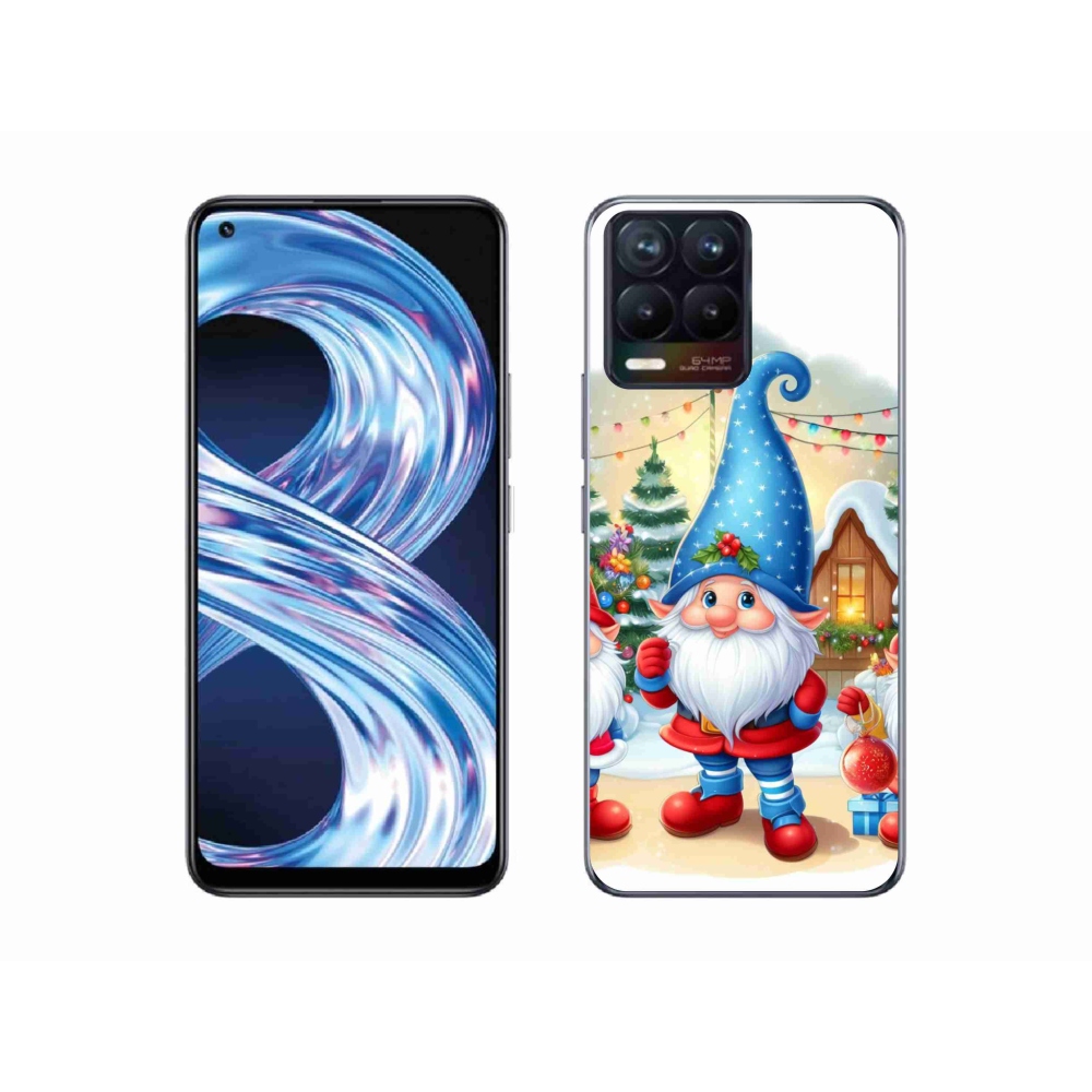 Gél borítás mmCase a Realme 8 Pro-hoz - Karácsonyi manók