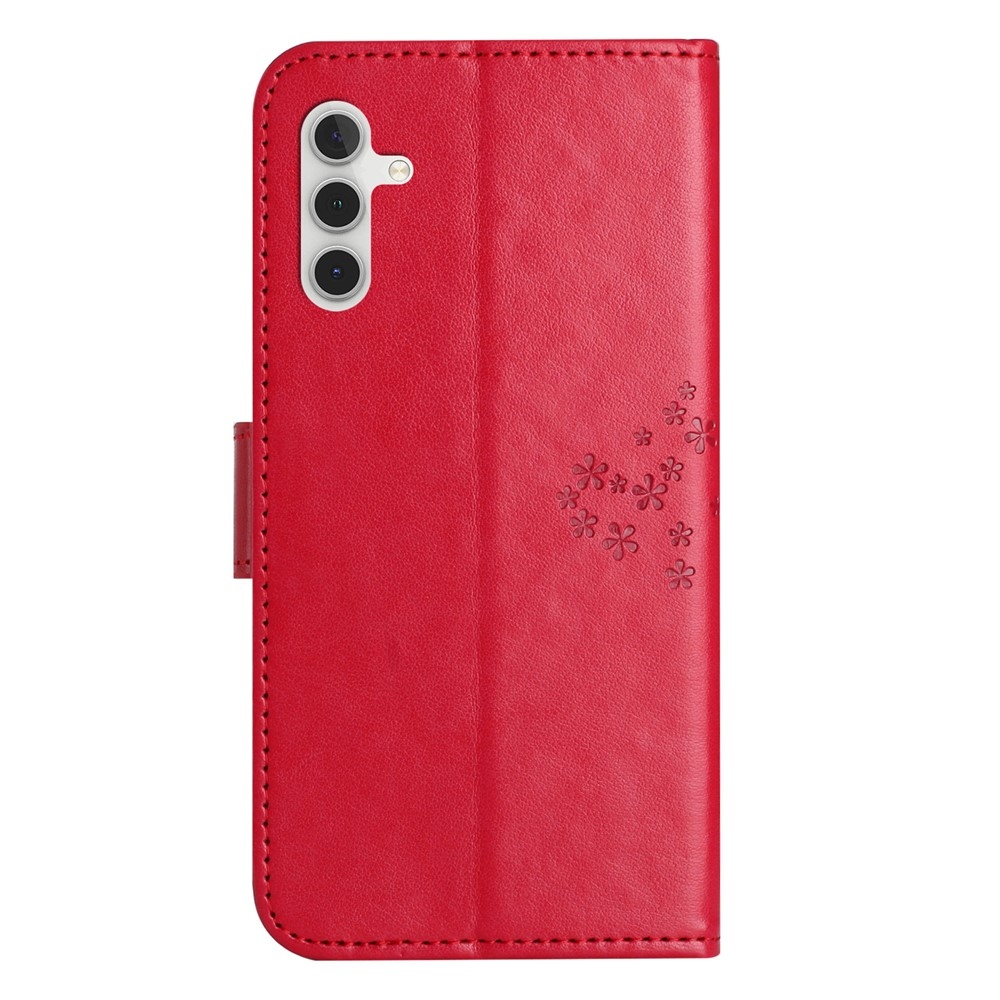Fás könyv tok Samsung Galaxy S25 FE készülékhez - piros