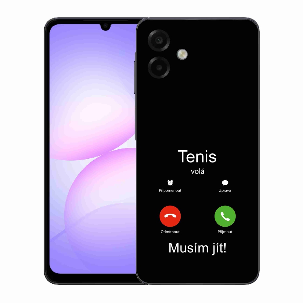 Gél borítás mmCase Samsung Galaxy A07 4G - teniszhívások fekete háttérrel