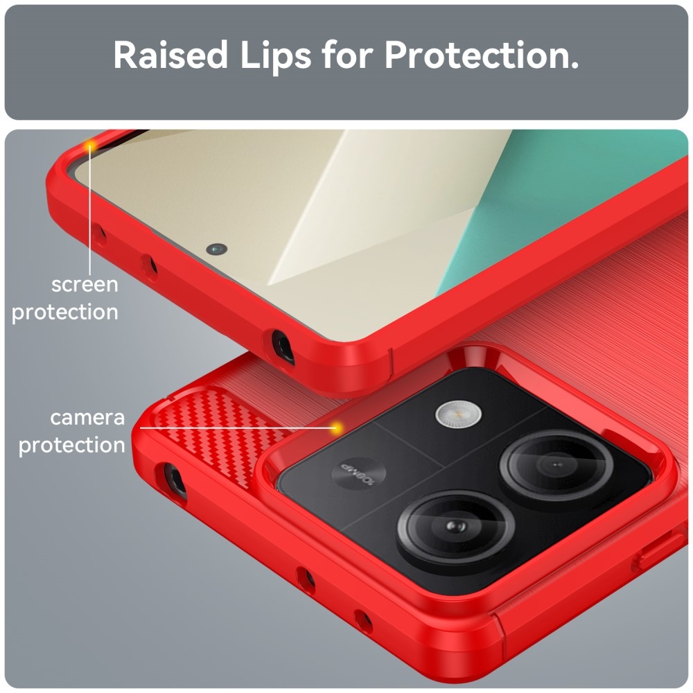 Szénálló zselés tok Xiaomi Redmi Note 13 5G - piros
