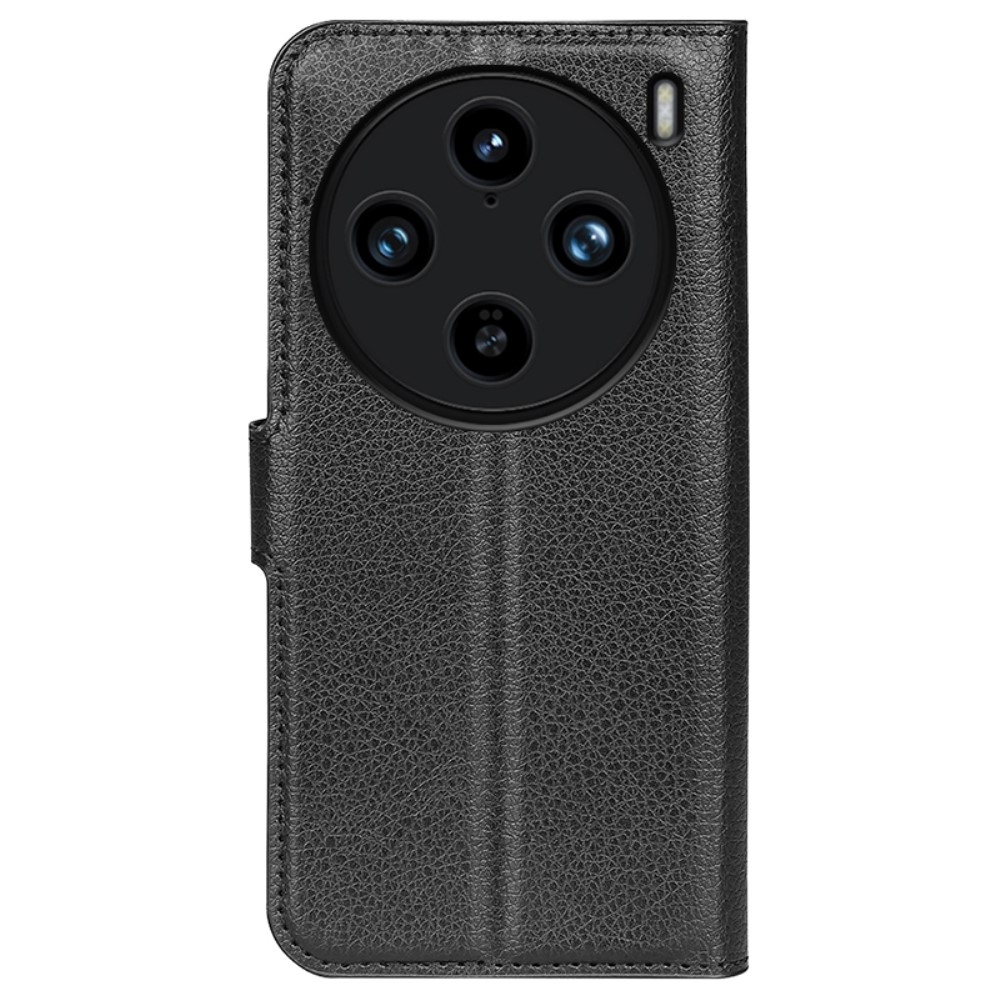 Litchi könyv tok a Vivo X100 Pro 5G-hez - fekete