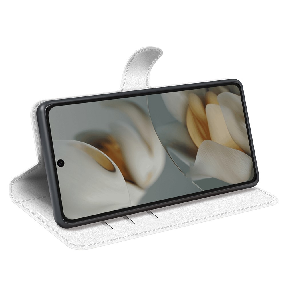 Litchi könyv tok Google Pixel 10 Pro XL-hez - fehér