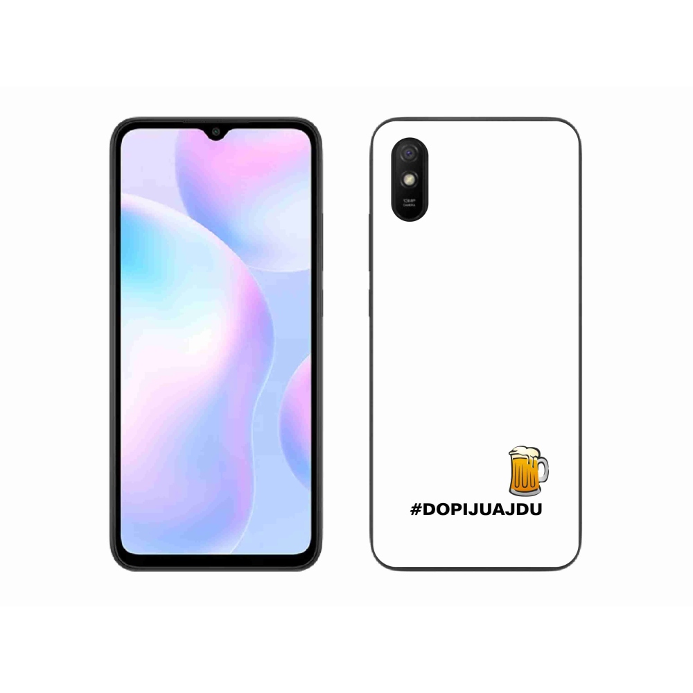 Gél borító mmCase a Xiaomi Redmi 9A - sör motívum 1 fehér háttérrel