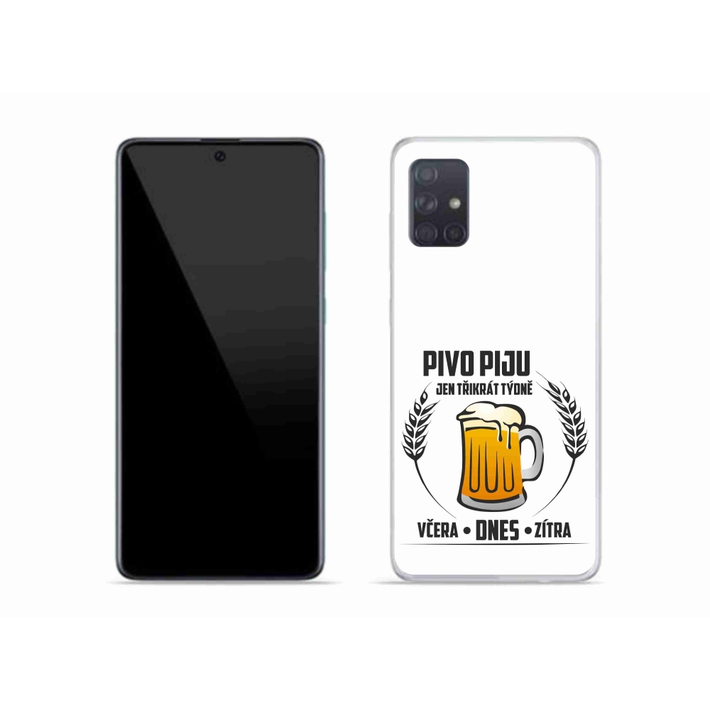 Gél borítás mmCase Samsung Galaxy A51 - sör motívum fehér háttérrel