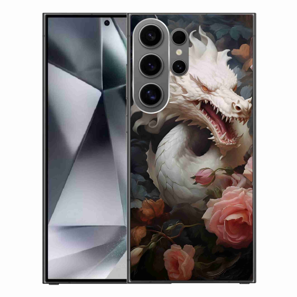 Gél védőhuzat mmCase Samsung Galaxy S24 Ultra - fehér sárkány