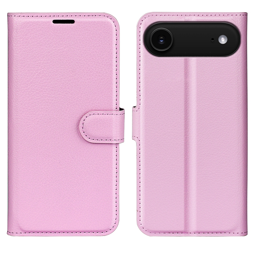 Litchi könyvtáska iPhone 17 Air készülékhez - rózsaszín