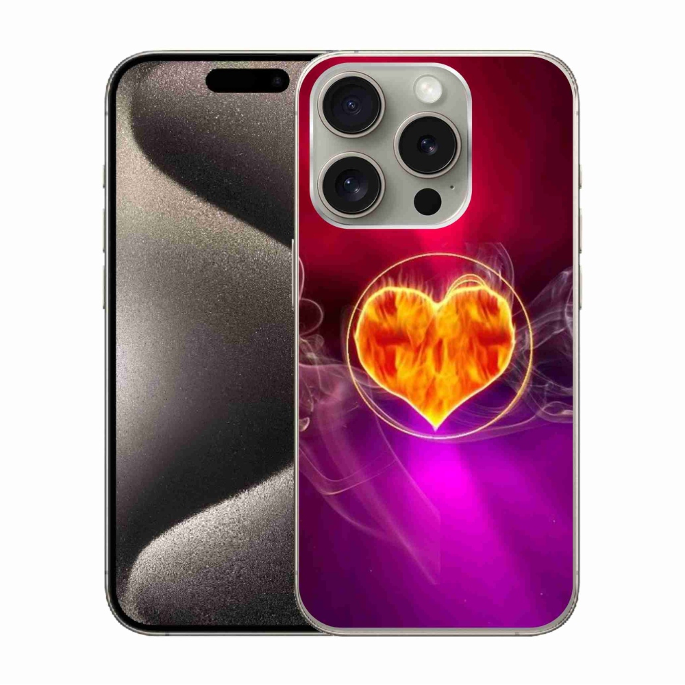 Gél borítás mmCase iPhone 15 Pro készülékhez - Tűz szíve