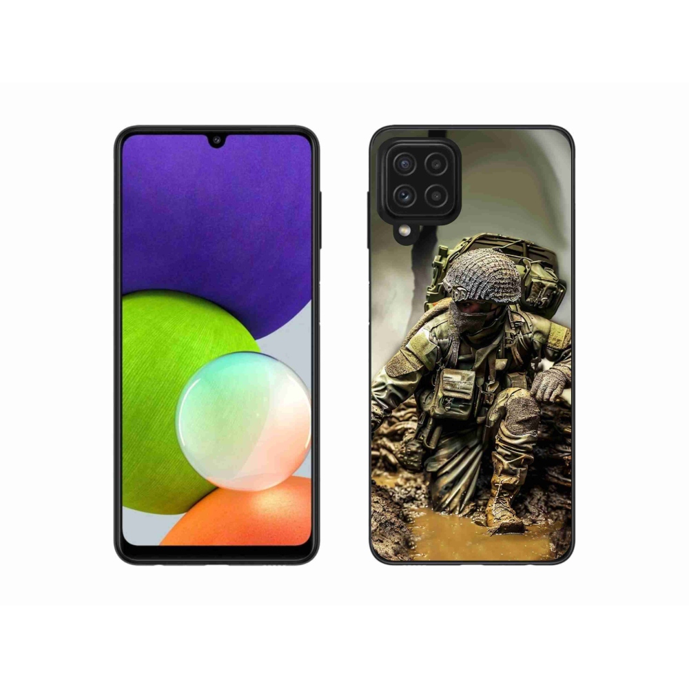 Gél borítás mmCase Samsung Galaxy A22 4G - katonás